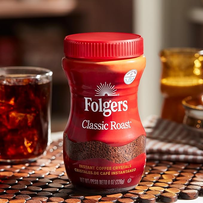 Folgers Classic Roast Instant Coffee, 8 Oz. Jar