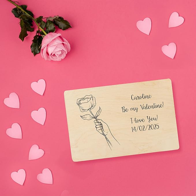 Creative Deco Personalized Wooden Storage Box Valentine Box | 11.8x7.87x5.51in (+-0.5) | Multiple Choice | Hinged Lid Handles Engraving | Unpainted Gift Box | UNSANDED Memory Souvenir Chest