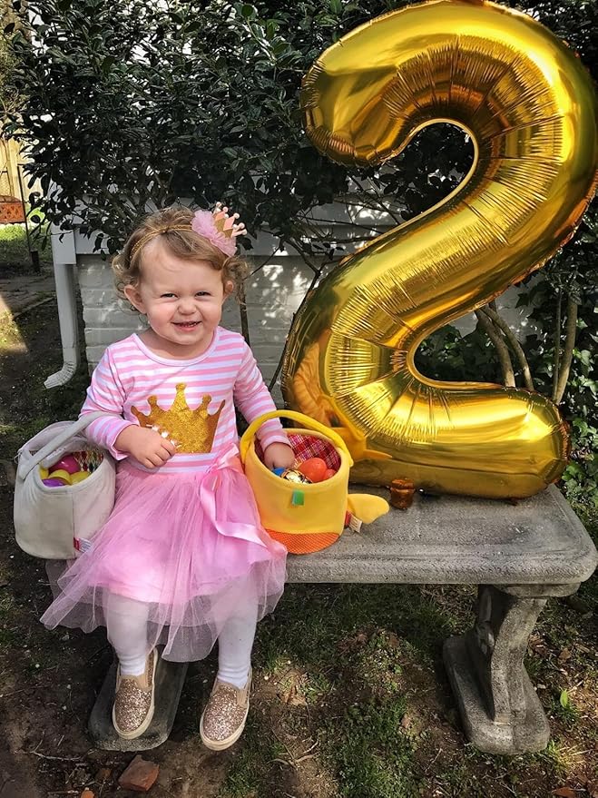 22 Balloons Number Birthday Party Decorations, 40 Inch Baloons for Women Men, Gold Number Decor for Party, Marriage Proposal, Wedding Anniversaries Events