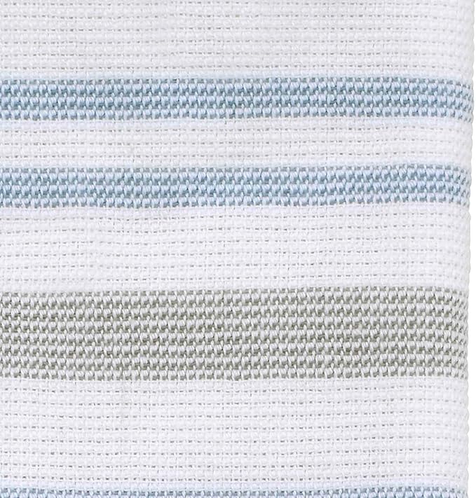 Izod - Hand Towels, Soft & Absorbent Cotton, Striped Bathroom Decor, Dorm Room Essentials, Set of 2 (Clubhouse Collection, Blue)