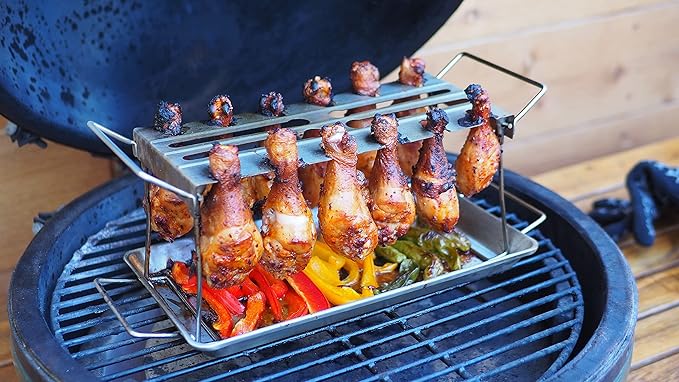 Chicken 12 Leg Hanger with 5-Pc. Grilling Essentials Kit