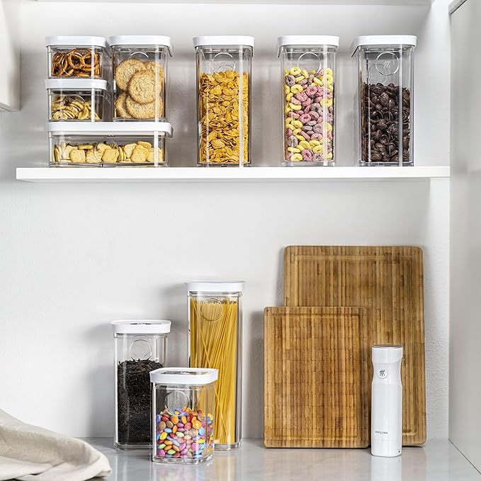 ZWILLING Fresh & Save Cube Boxes, Plastic, Airtight Dry Food Storage Container, Small X-Tall Cube, 4S Container, 1.8-qt