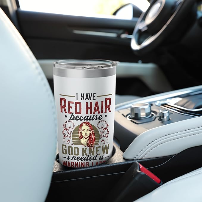 Red Hair Warning Label Redhead Gingers Stainless Steel Insulated Tumbler