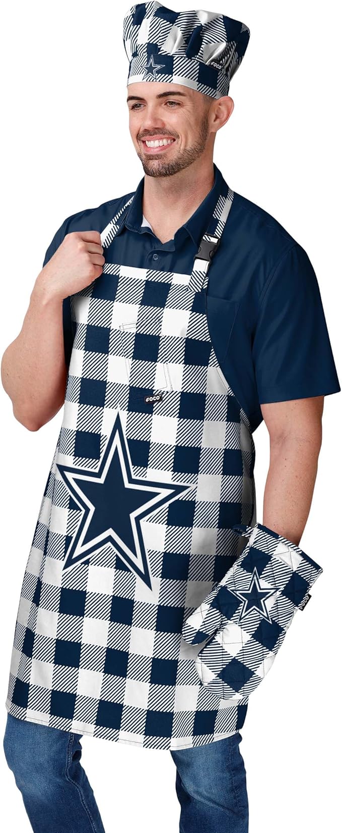 FOCO NFL Unisex-Adult NFL Team Logo Grilling Cooking Chef Gear - Oven Mitt