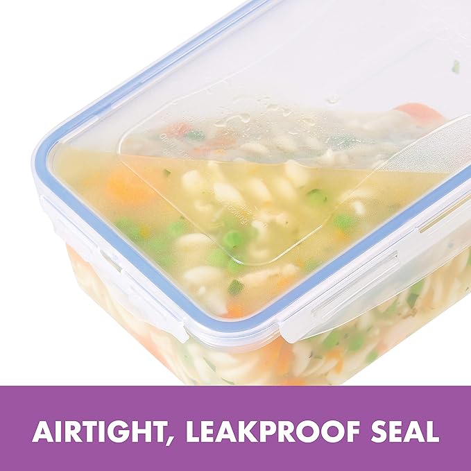 Lock & Lock Easy Essential Storage Set/Food Containers Airtight Bins/BPA-Free/Dishwasher Safe, 38 Piece, Clear