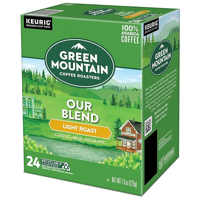 Green Mountain Coffee Roasters Our Blend Keurig Single-Serve K-Cup Pods, Light Roast Coffee, 96 Count