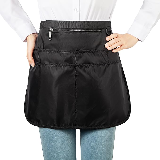 Bafelia Waterproof Cleaning Apron with 7 Pockets, Cleaning Supplies for Housekeeping, Lightweight and Durable Maid Apron