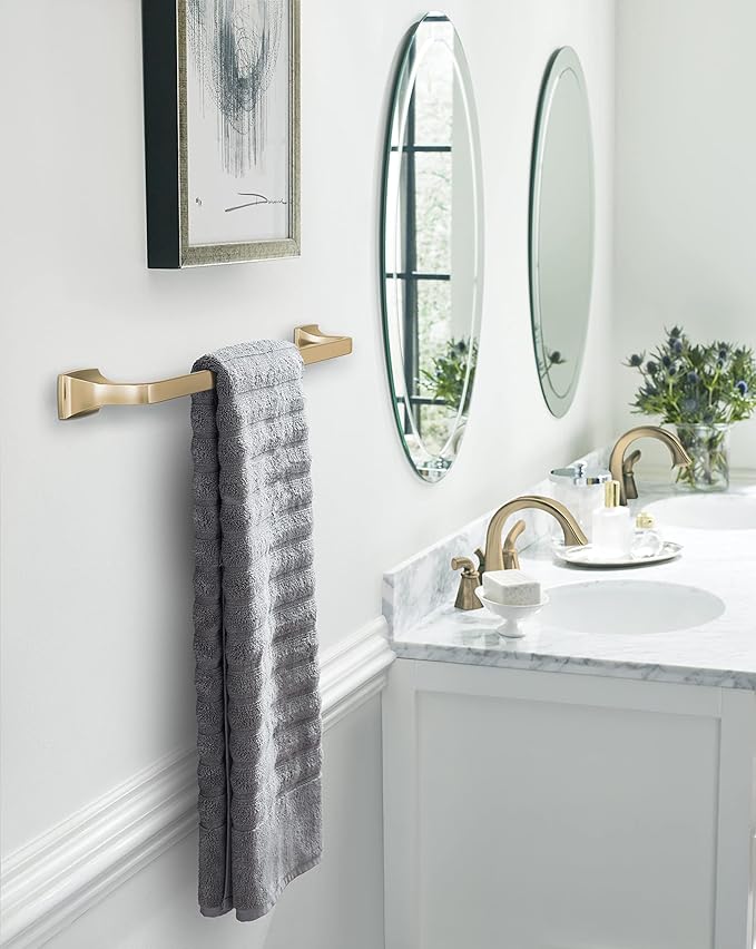 Amerock BH36014CZ | Champagne Bronze Towel Bar | 24 in (610 mm) Towel Rack | Highland Ridge | Bathroom Towel Holder | Bathroom Hardware | Bath Accessories