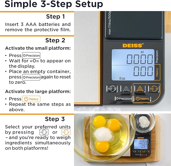 Deiss Pro Paper Towel Holder and Deiss PRO Dual Platform Digital Kitchen Scale