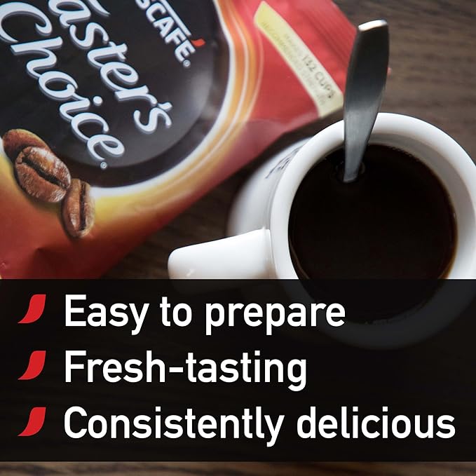 Nescafe Instant Coffee, Taster's Choice Light Roast, Foodservice Coffee, 3.7 oz Pouch