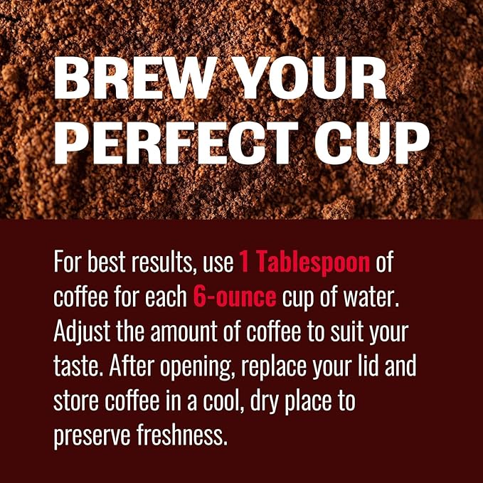 Hills Bros. Perfect Balance Ground Coffee – Premium Arabica Coffee Beans – Medium Roast, Rich Flavor Cup After Cup – Recyclable Steel Can for Freshness – Certified Kosher – 10.3oz Can, Pack of 6