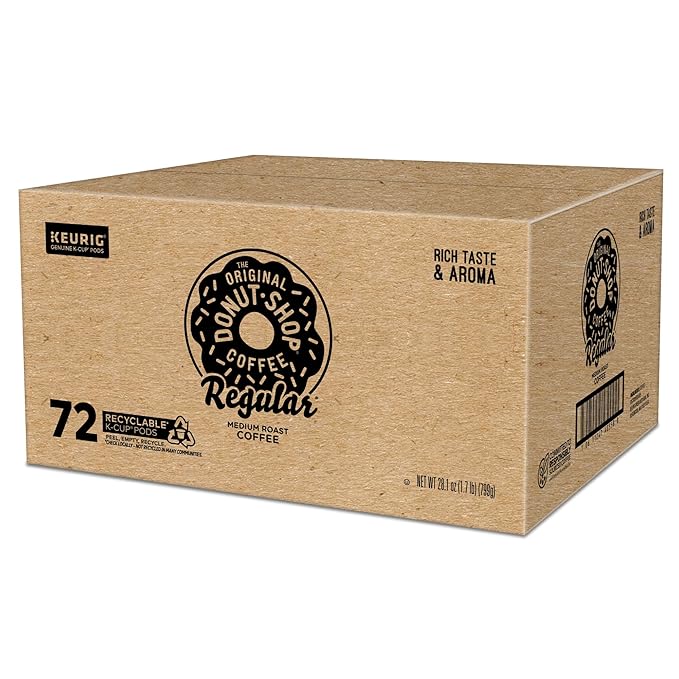 The Original Donut Shop Regular Keurig Single-Serve K-Cup Pods, Medium Roast Coffee, 72 Count
