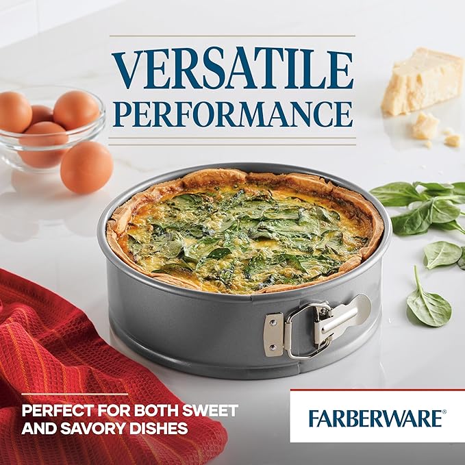 Farberware Nonstick Bakeware 9-Inch Round Springform Pan,Gray,(Pack of 6)