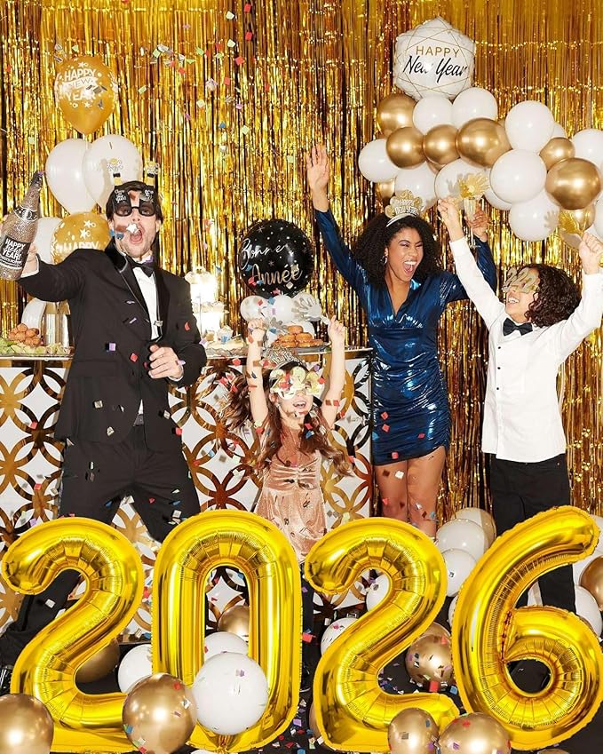 Gold 2026 Balloons,Gaint 40 Inch Gold 2026 Number Balloons,40 Inch 2026 Gold Balloons for New Year Eve Party Supplies 2026, New Years Decorations 2026, Christmas, Graduations Decorations