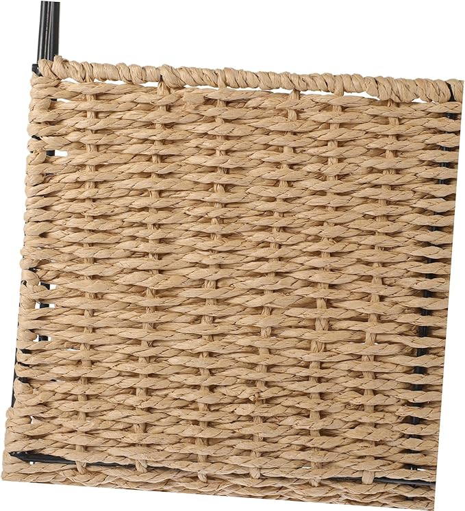 Garneck Hand Woven Storage Basket Rustic Style Snack Holder for Organizing Books and Items Natural Material Compact Design for Home and Storage