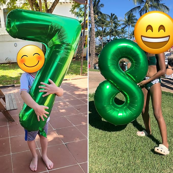 Numbers 4 Balloons Dark Green Party Decorations for Women Men, 40 In Big Four Balloons for Engagement, Wedding, Celebration Party, Graduations, Photo Shoot