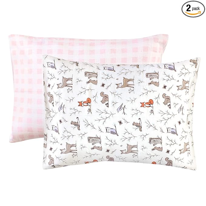 Hudson Baby Unisex Baby and Toddler Cotton Toddler Pillow Case, Enchanted Forest, One Size