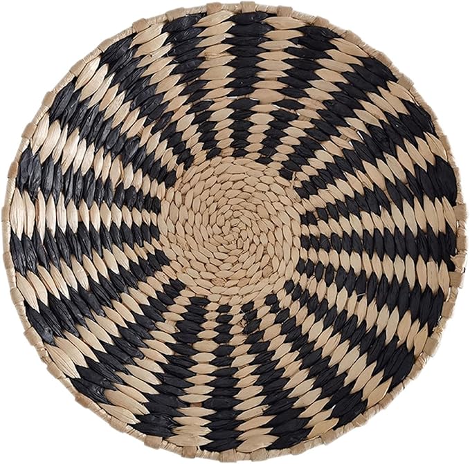 Duiaynke Woven Decor, Hanging Baskets Unique Tapestry for Hallway Bedroom Living Room Home Decorations (Black 20cm)