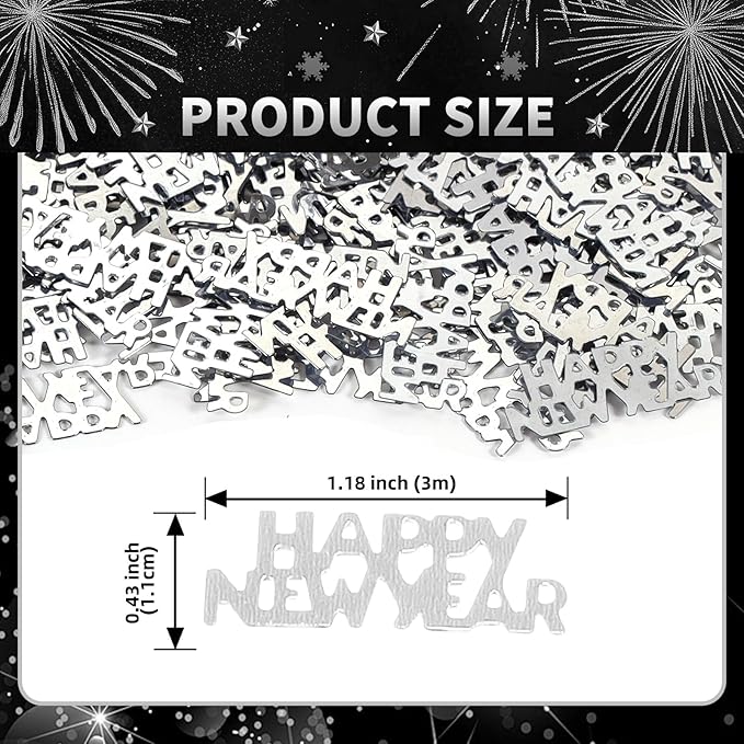 500 Pcs New Year Confetti, Gold 2026 Table Shiny Confetti Glitter for Happy New Year Decorations 2026 New Years Eve Table Decorations