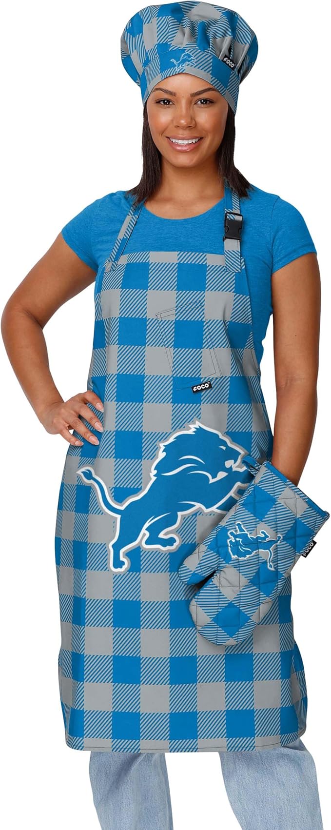FOCO NFL Unisex-Adult NFL Team Logo Grilling Cooking Chef Gear - Oven Mitt
