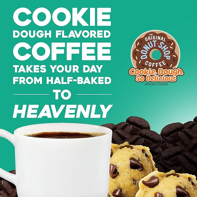 The Original Donut Shop Cookie Dough So Delicious Coffee, Single-Serve Keurig K-Cup Pods, 60 Count