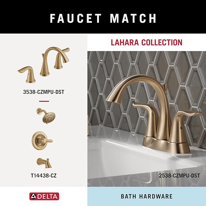 Delta Lahara (1-Pack) Hand Towel Holder Champagne Bronze Towel Racks for Bathroom Wall Round Towel Ring Holder for Bath Towel Hanger for Kitchen, Bathroom Accessories 73846-CZ