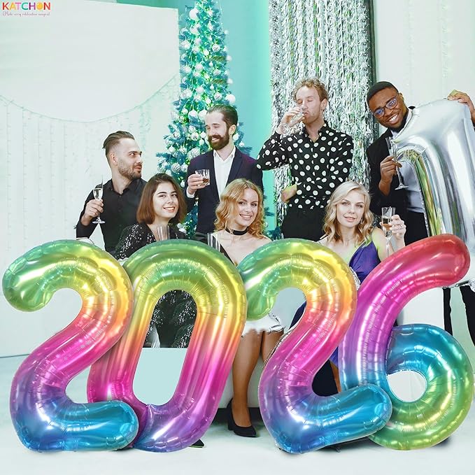 Rainbow Graduation Decorations 2026 | Giant, 42 Inch, Foil 2026 Graduation Balloons Class of 2026 Decorations | 2026 Balloons Number, Graduation Party Decorations | Prom Decorations 2026, Katchon