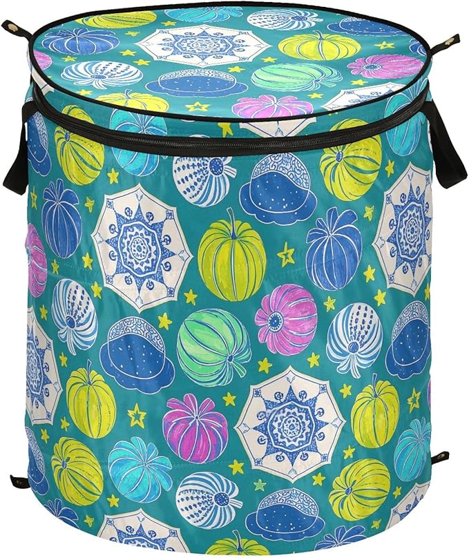 Cute Cartoon Rainbows laundry basket folding and waterproof baskets for organizing with sturdy handle round Decorativas utility for baby towel towel guarda ropa para cuarto