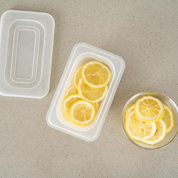 Restaurantware Food Storage Container 10 Pack of 6.8 x 4.2 x 2.5 Inches Plastic Stackable Storage Box White Reusable Label Container Dishwasher Safe For Restaurants And Kitchens