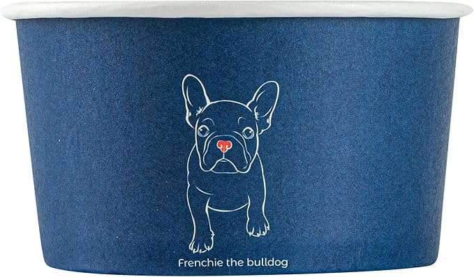 Restaurantware Coppetta 8 Ounce Dessert Cups, 50 Disposable Ice Cream Cups - Lids Sold Separately, Sturdy, Frenchie Paper FroYo Bowls, For Hot And Cold Foods, Perfect For Gelato Or Mousse