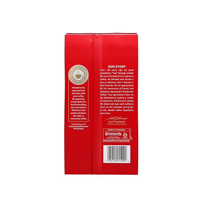 Community Coffee Dark Roast Ground Coffee,Vacuum Packed 16 Ounce Bags (Pack of 10)