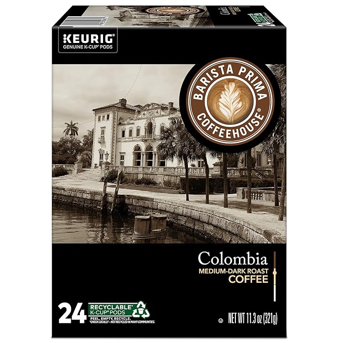 Barista Prima Coffeehouse Colombia Coffee, Keurig Single Serve K-Cup Pods, 96 Count