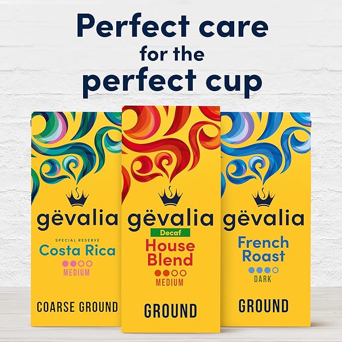 Gevalia House Blend Decaf Medium Roast Ground Coffee,12 oz Bag,(Pack of 6)