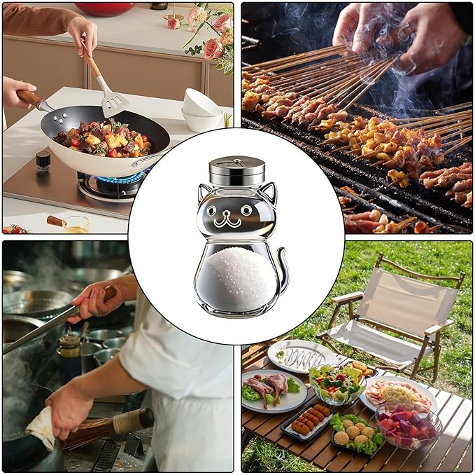 Animal Seasoning Jars, Fine Salt Shaker, Kitchen Utility with Portable Feature, Household Fixture with Secure Grip, 2.76x4.13 inches Dining Accessory, Organizer for Jelly Condiments Spices Preparation