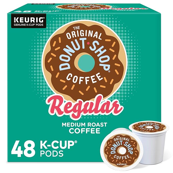The Original Donut Shop Regular Keurig Single-Serve K-Cup Pods, Medium Roast Coffee, 48 Count, Pack of 4