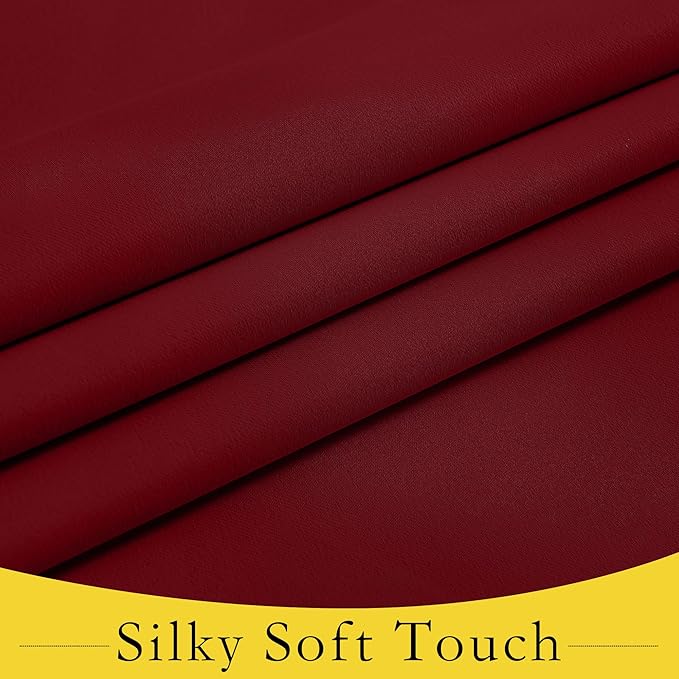 NICETOWN Sidelight Curtains for Living Room French Door, Thermal Insulated Window Cover, Blackout Shades for Glass Patio Door, Christmas Home Decor, 12 x 72 inch Long, Burgundy Red, 1 PC