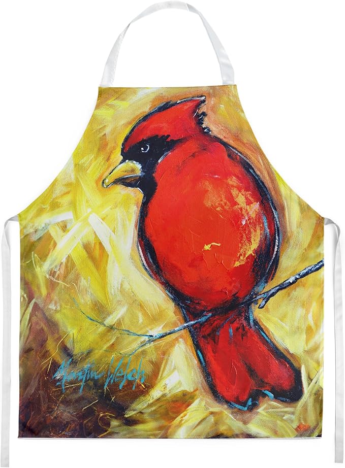 Caroline's Treasures Sha Red Baba Bird Apron Cooking Kitchen Server Baking Crafts Gardening for Adult Women Men, Unisex, Large, Multicolor