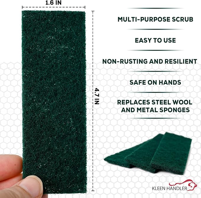 Kleen Handler 60 Pcs Slicer EZ Scrub Pad - Electric Blade Cleaning Tool, Deli Slicing Machine Cleaner, Clean Mandolin Slicer Safely, Small Scrub Pads (Pack of 60)