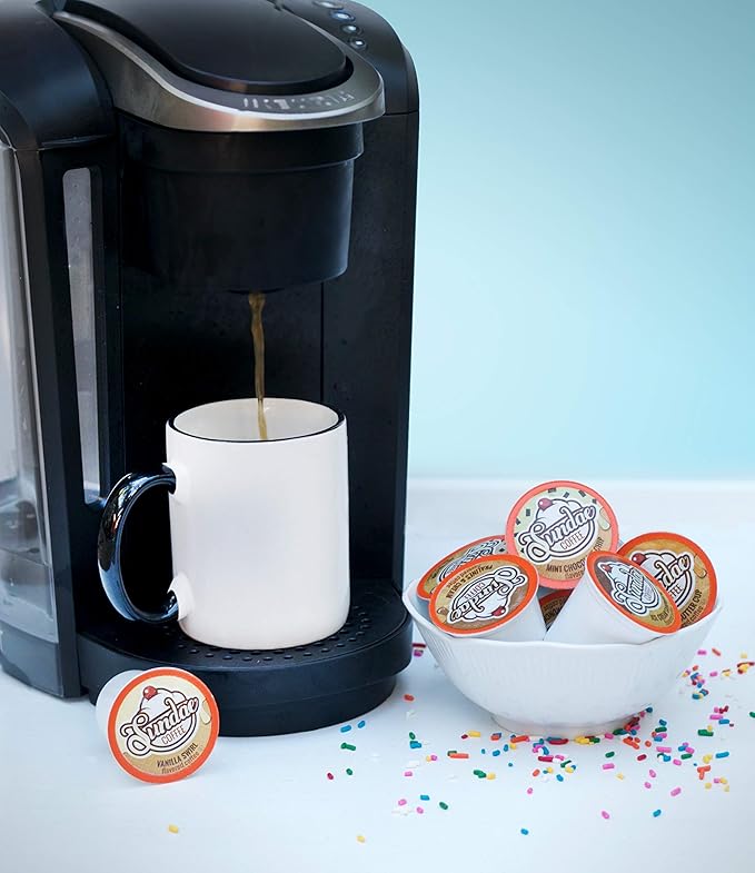 Sundae Ice Cream Flavored Coffee Pods, Compatible with 2.0 Keurig K-Cup Brewer, (Butter Pecan) 48 Count