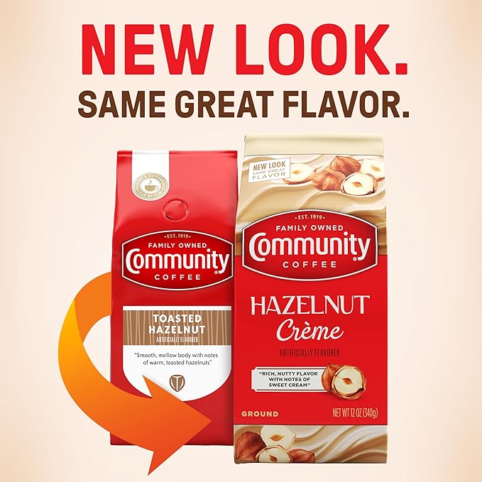 Community Coffee Hazelnut Creme Flavored 12 Ounce, Medium Roast Ground Coffee, 12 Ounce Bag (Pack of 1)