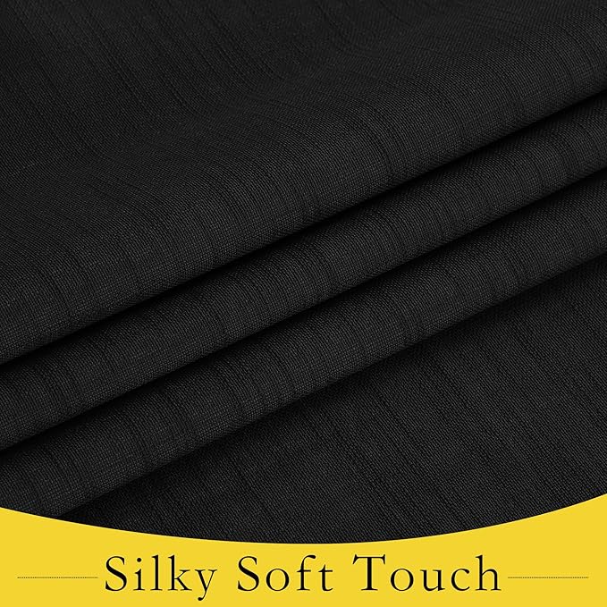 NICETOWN 100% Blackout Door Curtains, Thermal Insulated Tie Up Shades for Front Door Sidelight, Energy Saving Short Curtains for Bedroom Living Room, Black, 1 Panel, 26 x 50 inche Long