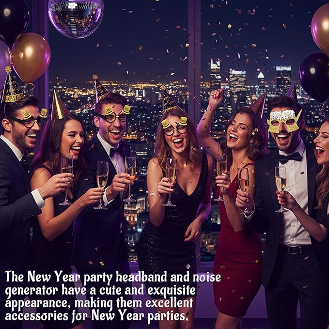 36 pcs 2026 New Years Decorations, New Years Eve Party Supplies 2026,Happy New Year 2026 Celebration Set for Home and Office Parties