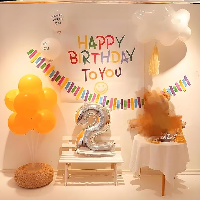 Number Balloons 40 Inch, 24 Big Balloons Number, Silver 42 Happy Birthday Decorations for Women Men, Digital Ballon for Wedding Party