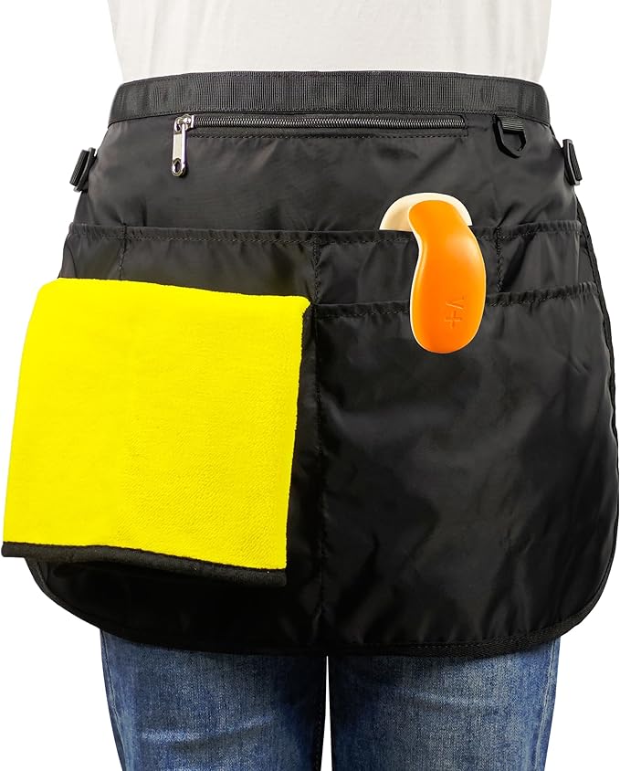 Bafelia Waterproof Cleaning Apron with 7 Pockets, Cleaning Supplies for Housekeeping, Lightweight and Durable Maid Apron