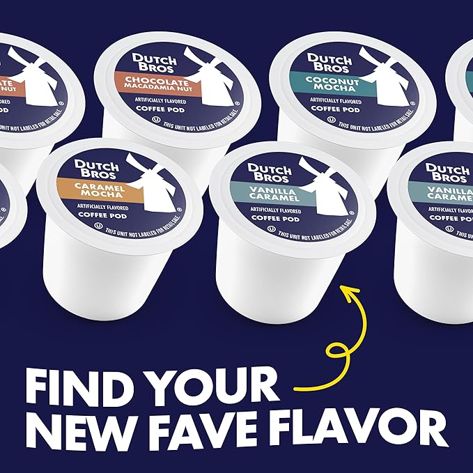 Dutch Bros Chocolate Macadamia Nut Flavored Coffee inspired by Annihilator®, 60 Count, Medium Roast, Single Serve Coffee Pods for Keurig K-Cup Brewers