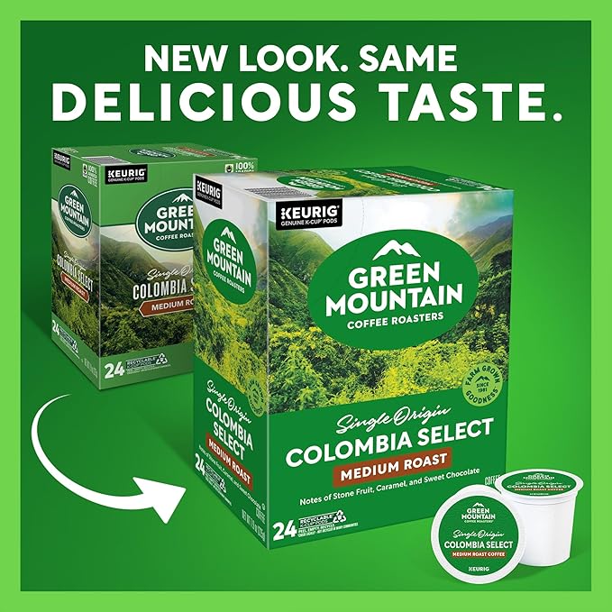 Green Mountain Coffee Roasters Colombia Select, Single-Serve Keurig K-Cup Pods, Medium Roast Coffee Pods, 96 Count