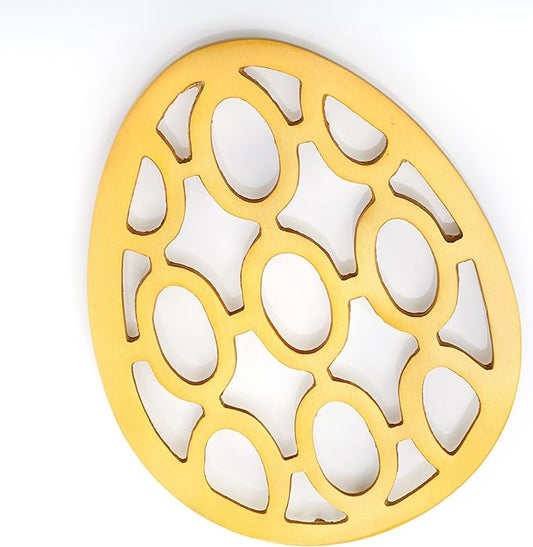 Old Dutch 391CC" Big Egg Trivet, 10", Gold