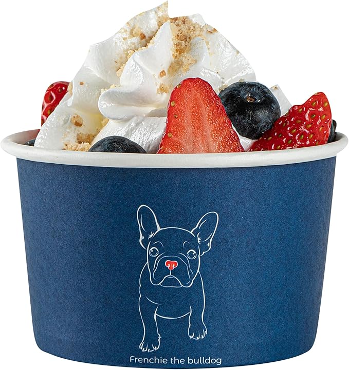 Coppetta 5 Ounce Dessert Cups, 200 Disposable Ice Cream Cups - Lids Sold Separately, Sturdy, Frenchie Paper FroYo Bowls, For Hot And Cold Foods, Perfect For Gelato Or Mousse - Restaurantware