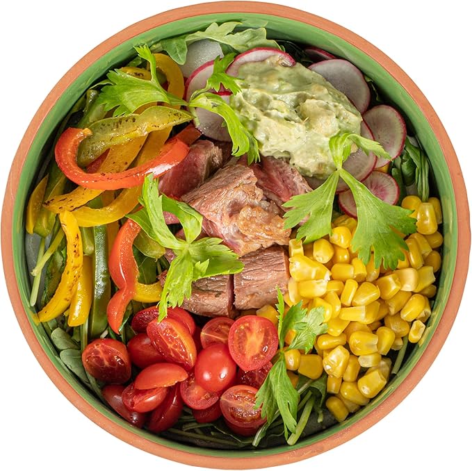 Restaurantware Terracotta Cazuela Bowls 2 Pack of 68 oz Durable Rustic Serving Dish Glazed Oven-Safe Bowl Freezer-Safe Tapas Dish Microwave-Safe Dishwasher-Safe