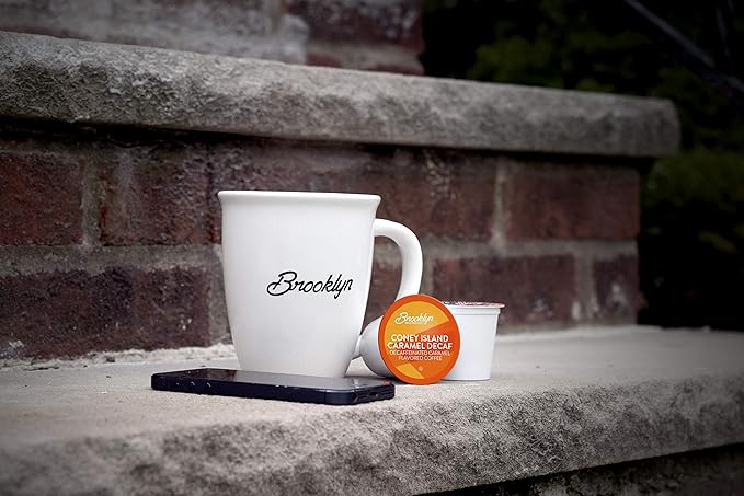 Brooklyn Beans Coffee Pods, Coney Island Caramel Decaf - Compatible with Keurig K Cup Brewers Including 2.0 Machines, 40 Count, Creamy Caramel Flavor